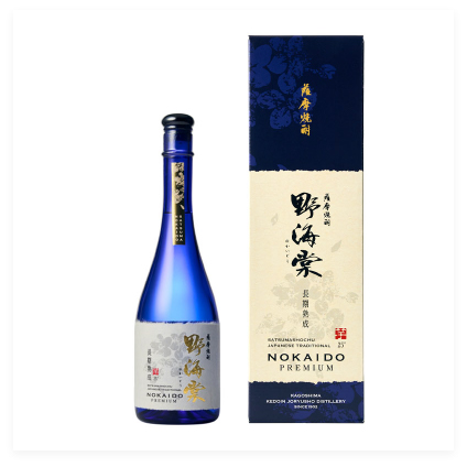 木桶仕込み、木樽蒸溜芋焼酎の5年熟成古酒「野海棠プレミアム」